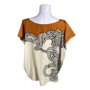 Unisex Esprit - Lühikeste käistega pluus, suurus 38 - Pruun (2)