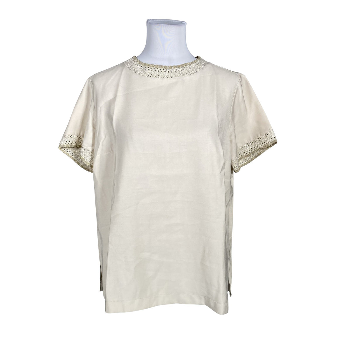 Unisex Click - Lühikeste käistega pluus, suurus 38 - Beige (1)