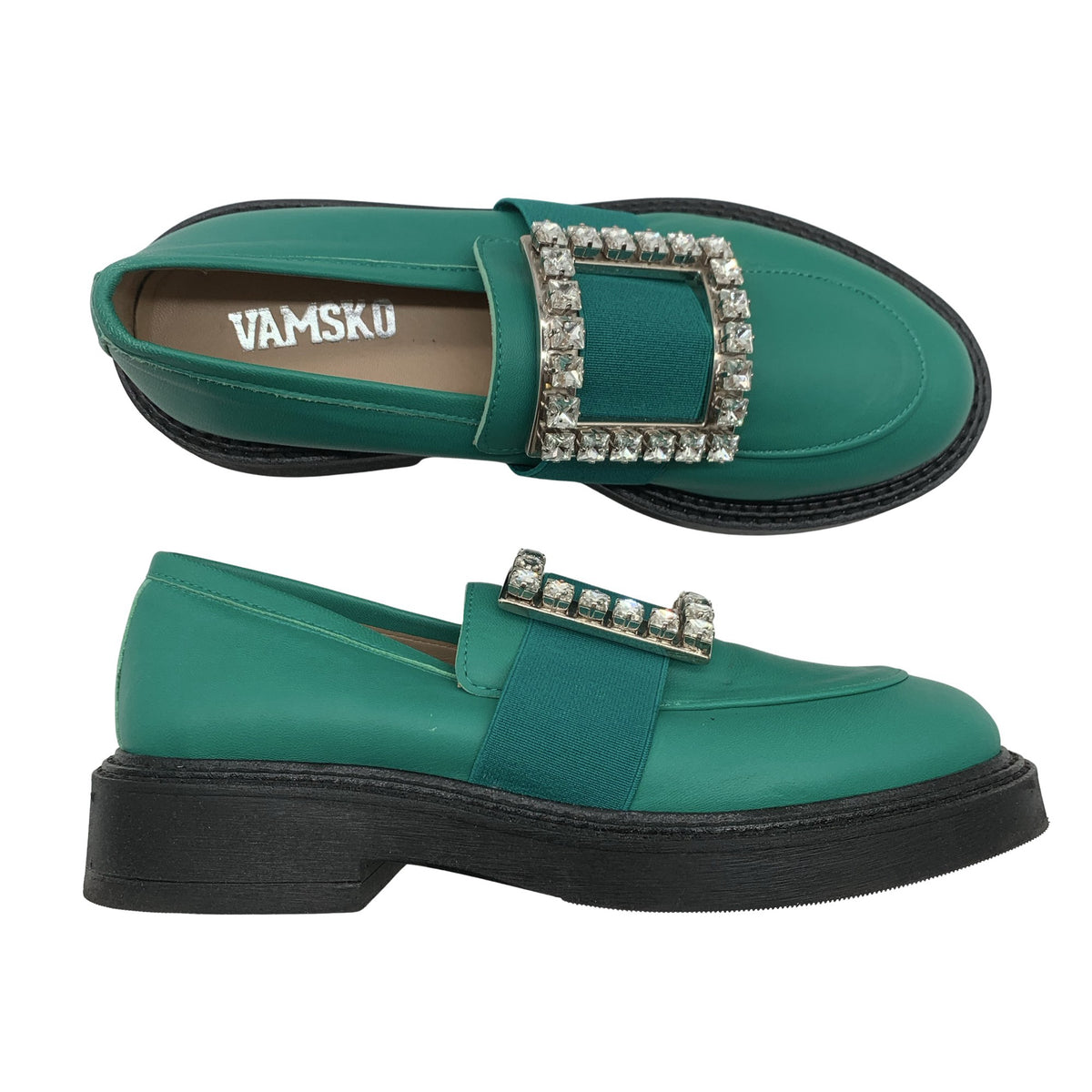 Unisex Vamsko - Mokassiinid, suurus 38 - Roheline (1)