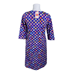 Unisex Virkkukoukkunen - Trikotaažist kleit, suurus 34 - Sinine (2)