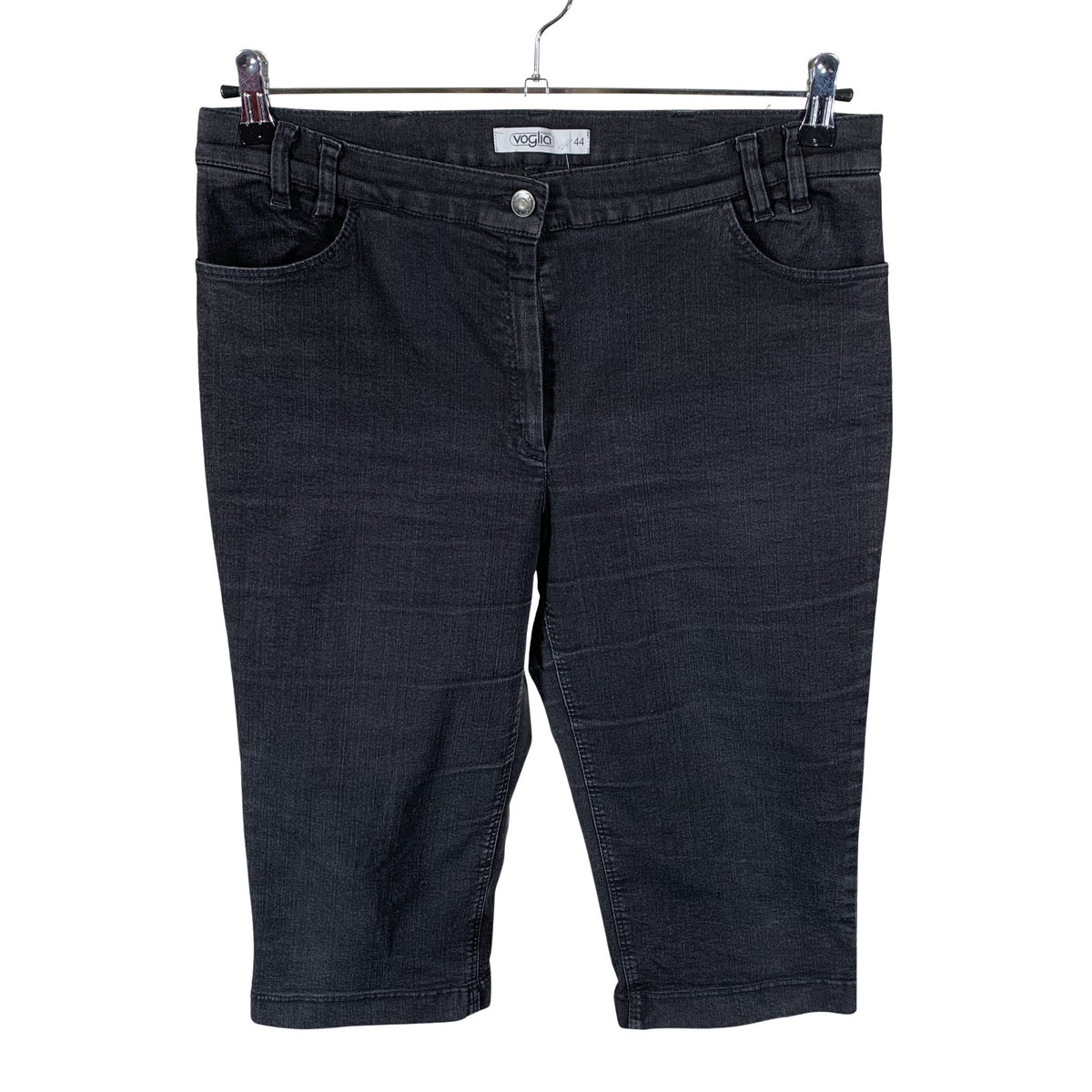 Unisex Voglia - Teksast poolpikad püksid, suurus 44 - Must (1)